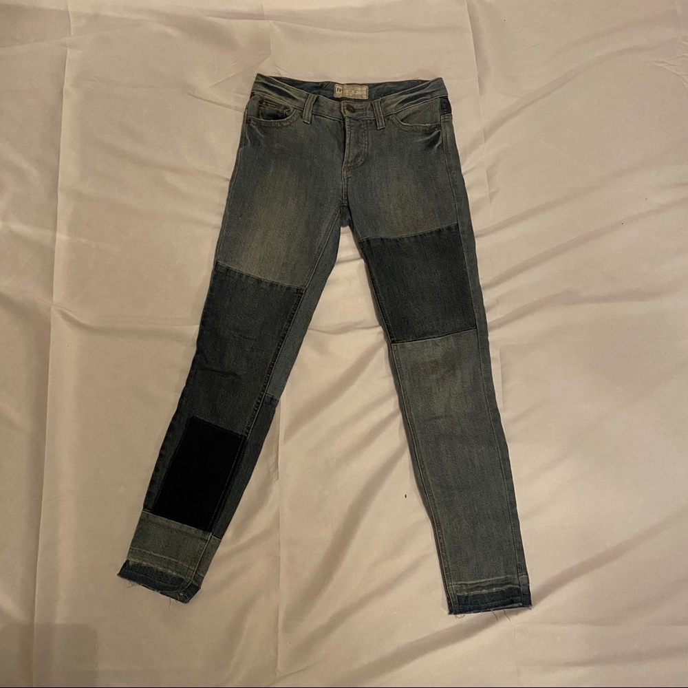 Free people patch work jeans